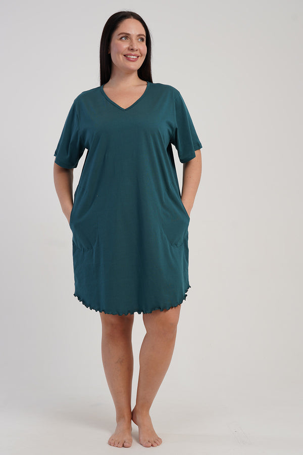 KADIN XXL BIBILALI TUNIK SUPREM 512021 - Vienetta1.GrupMIX:YESIL