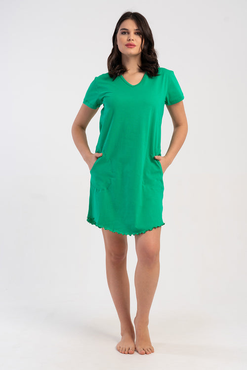 KADIN BIBILALI TUNIK SUPREM 512027 - Vienetta1.GrupMIX:YESIL