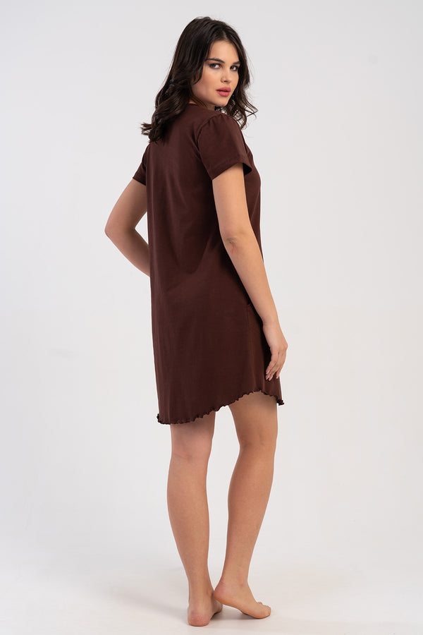 KADIN BIBILALI TUNIK SUPREM 512028 - Vienetta1.GrupMIX:KAHVERENGI