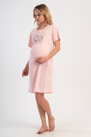 HAMILE TUNIK SUPREM 512044 - Vienetta1.GrupMIX:BABY PINK