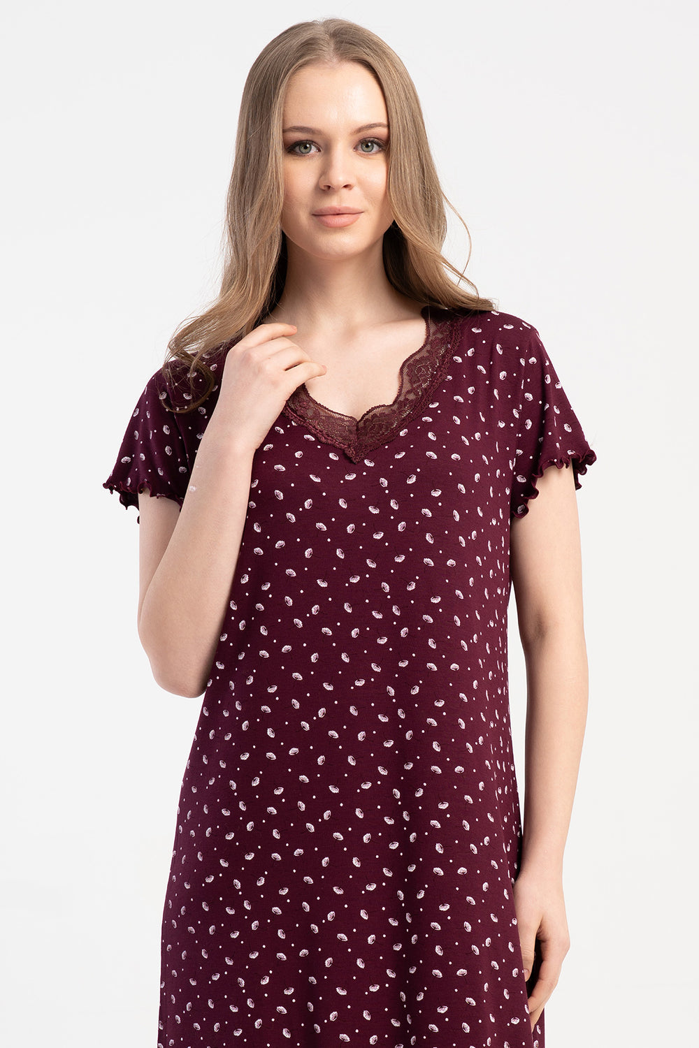 KADIN BIBILALI TUNIK LYC VISKON 512062 - VienettaBORDOS