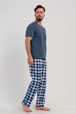 CEPLI ERKEK P.SUPREM XXL V YAKA KISA KOL PIJAMA TAKIM