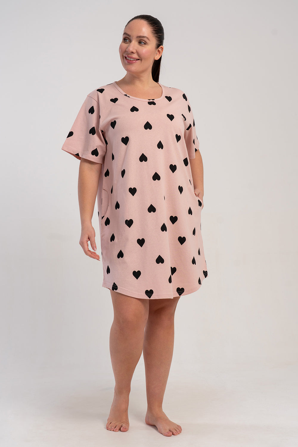 KADIN XXL TUNIK SUPREM 512099 - VienettaSOFT PINK1XL