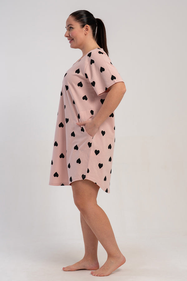 KADIN XXL TUNIK SUPREM 512099 - Vienetta1.GrupSOFT PINK