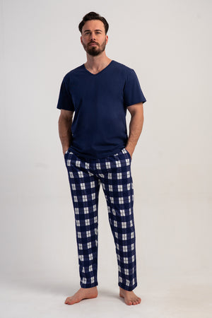 CEPLI ERKEK P.SUPREM XXL V YAKA KISA KOL PIJAMA TAKIM
