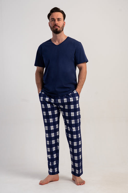 CEPLI ERKEK P.SUPREM XXL V YAKA KISA KOL PIJAMA TAKIM