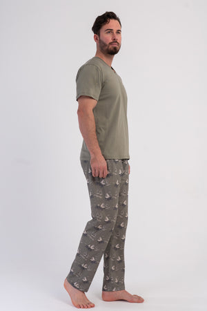 CEPLI ERKEK P.SUPREM V YAKA KISA KOL PIJAMA TAKIM