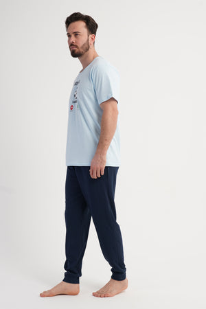 CEPLI ERKEK P.SUPREM XXL BATTAL O YAKA KISA KOL PIJAMA TAKIM