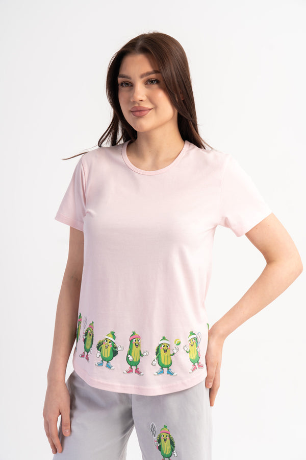 KADIN P.SUPREM O YAKA KISA KOL ETEGI OVAL SORT TAKIM