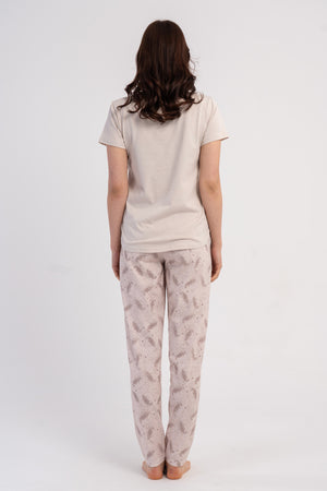 KADIN P.SUPREM O YAKA KISA KOL ETEGI OVAL PIJAMA TAKIM