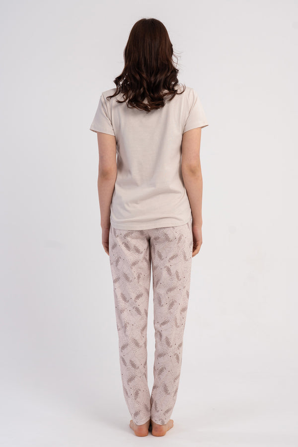 KADIN P.SUPREM O YAKA KISA KOL ETEGI OVAL PIJAMA TAKIM