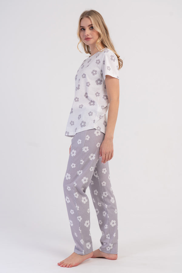 KADIN P.SUPREM O YAKA KISA KOL ETEGI OVAL CEPLI PIJAMA TAKIM