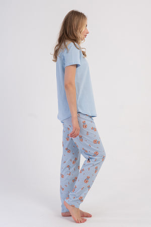 KADIN P.SUPREM O YAKA KISA KOL ETEGI OVAL PIJAMA TAKIM