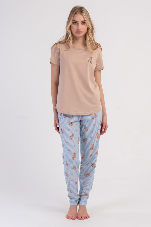 KADIN P.SUPREM O YAKA KISA KOL ETEGI OVAL PIJAMA TAKIM