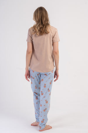 KADIN P.SUPREM O YAKA KISA KOL ETEGI OVAL PIJAMA TAKIM