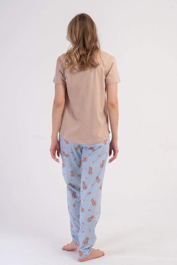 KADIN P.SUPREM O YAKA KISA KOL ETEGI OVAL PIJAMA TAKIM