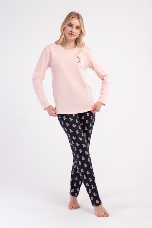KADIN P.SUPREM O YAKA UZUN KOL ETEGI OVAL PIJAMA TAKIM