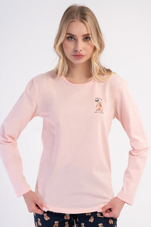 KADIN P.SUPREM O YAKA UZUN KOL ETEGI OVAL PIJAMA TAKIM