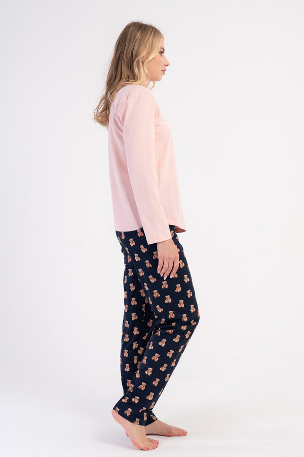 KADIN P.SUPREM O YAKA UZUN KOL ETEGI OVAL PIJAMA TAKIM