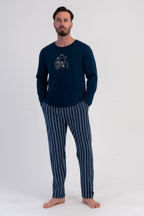 CEPLI ERKEK P.SUPREM O YAKA UZUN KOL PIJAMA TAKIM