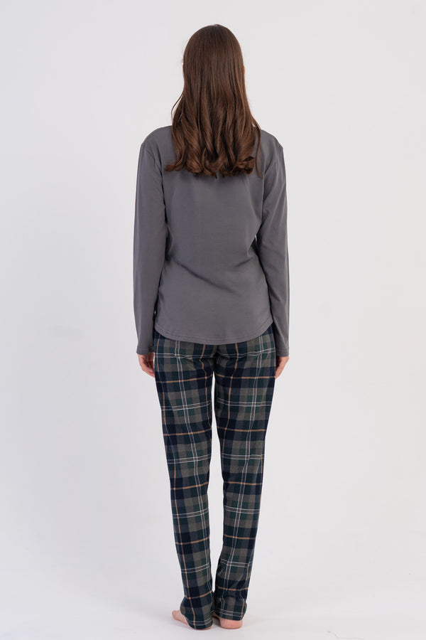 KADIN P.SUPREM O YAKA UZUN KOL ETEGI OVAL PIJAMA TAKIM