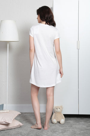 KADIN KISA KOL TUNIK 912091 - Vienetta1.GrupBEYAZ