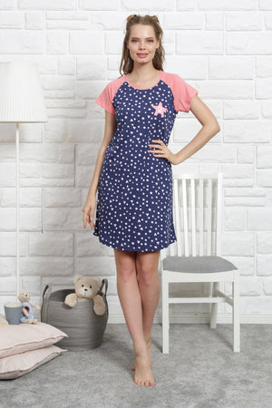 KADIN KISA KOL TUNIK 912101 - Vienetta1.Grup1193INDIGO