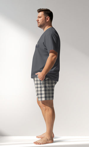 Man Supreme GoodLuck Big Size Short Set - A-18-4006 - Image 2