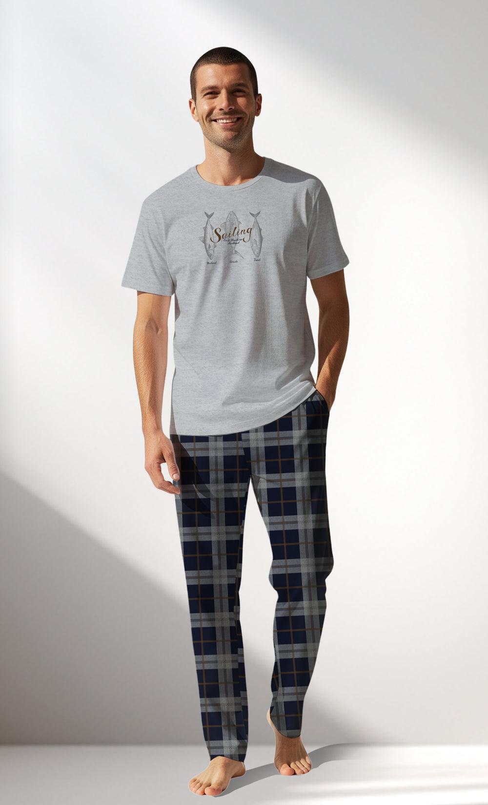 Man Supreme PacificSoul Pyjama Set - A-LACIVERT - Image 1