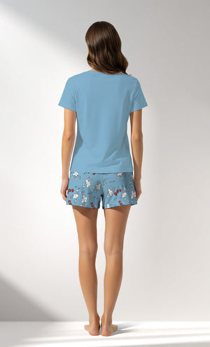 Woman Supreme Popcorn Short Set - B-14-4318 - Image 3