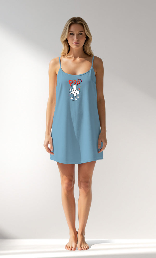 Woman Supreme Popcorn Thin Strap Tunic - B-14-4318 - Image 1