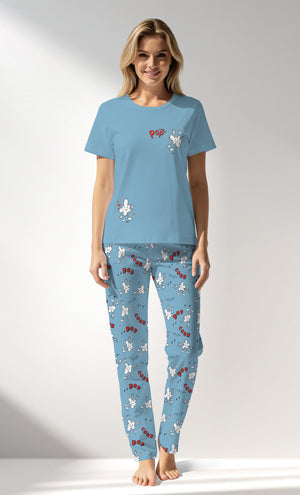 Woman Supreme Popcorn Pyjama Set - B-14-4318 - Image 1