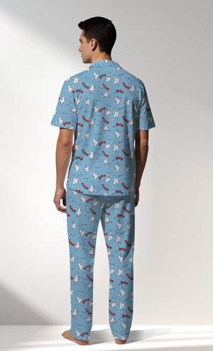 Man Supreme PopcornLove Buttoned Pyjama Set - ROTASYON - Image 3