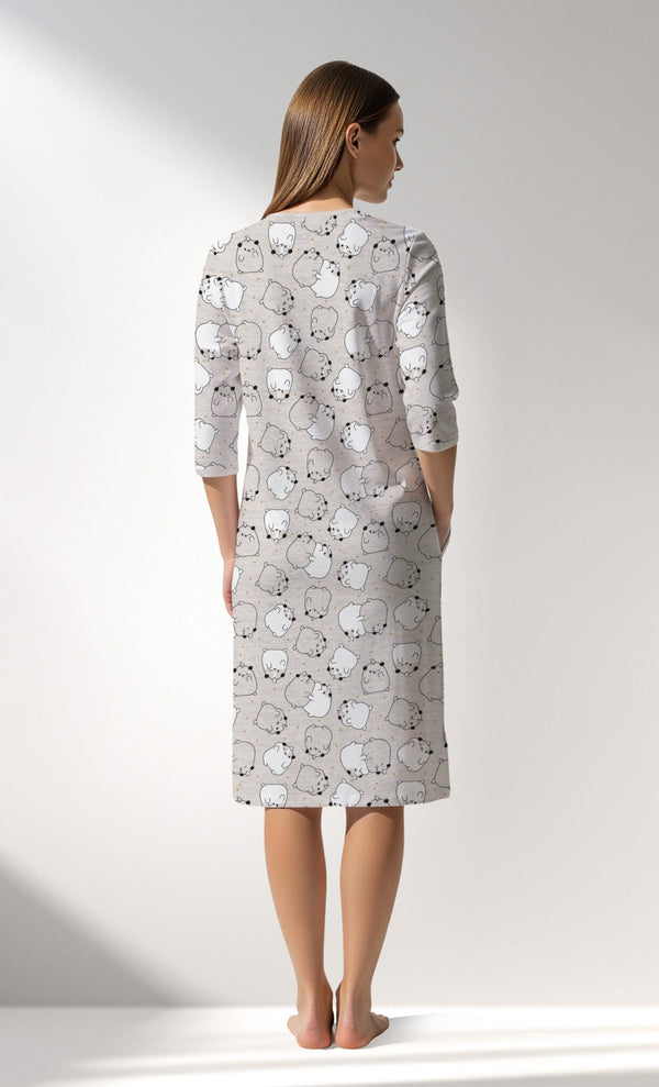 Woman Supreme Cheeks Pocket Detail Home Dress - ROTASYON - Image 3