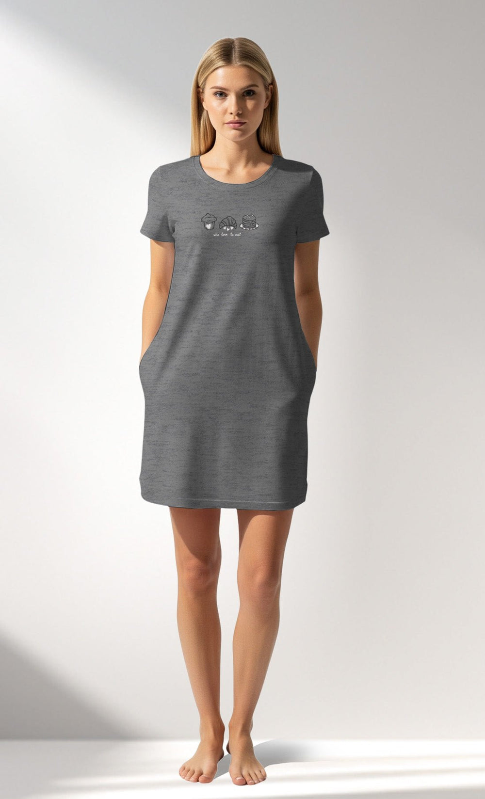 Woman Supreme TinyHearts Pocket Detail Tunic - VienettaA - ANTRASIT MEL