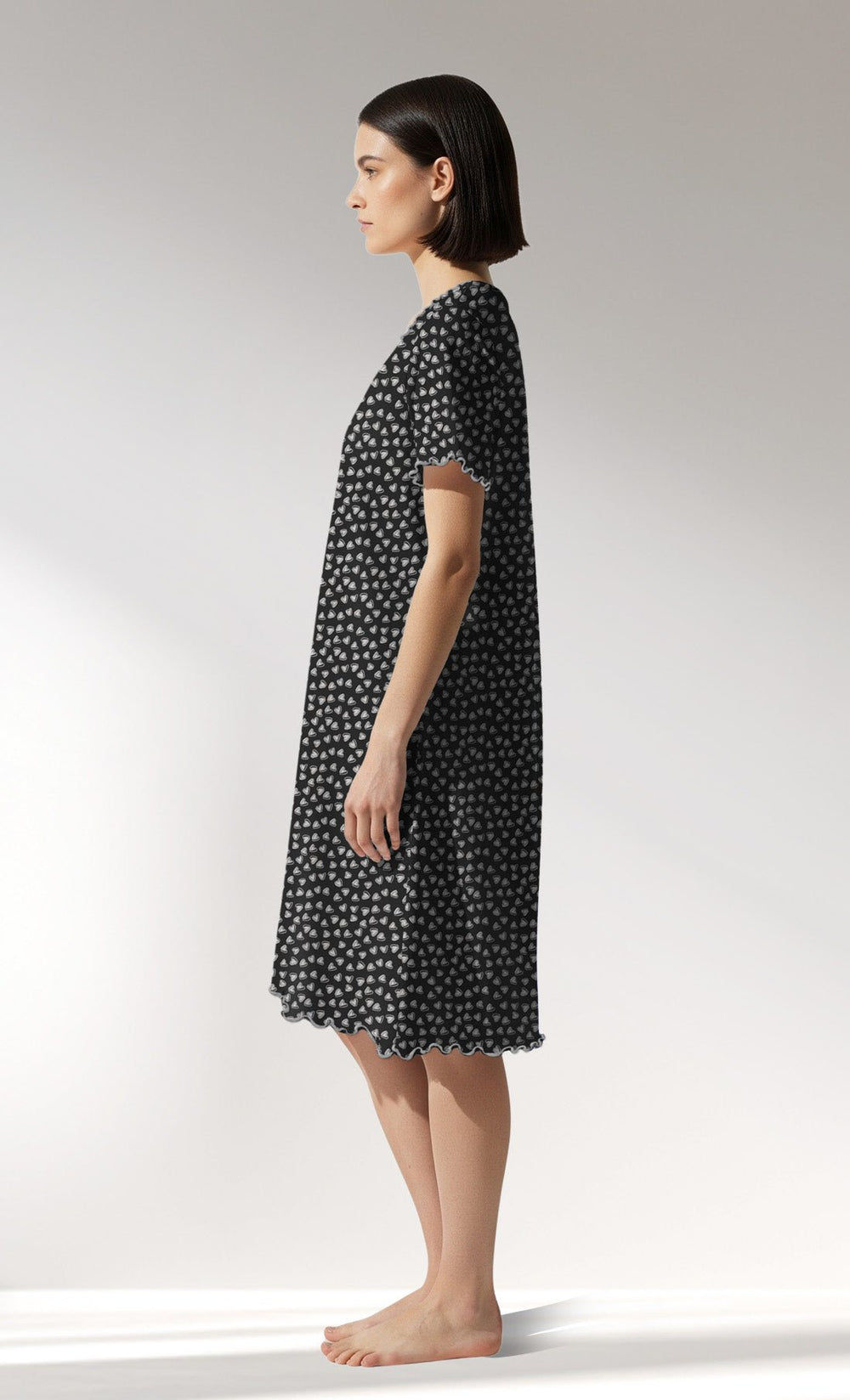 Woman Supreme TinyHearts V Neck Tunic - VienettaROTASYON