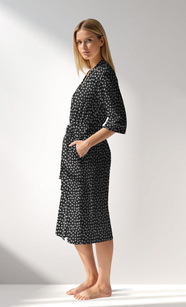 Woman Supreme TinyHearts Dressing Gown - VienettaROTASYON