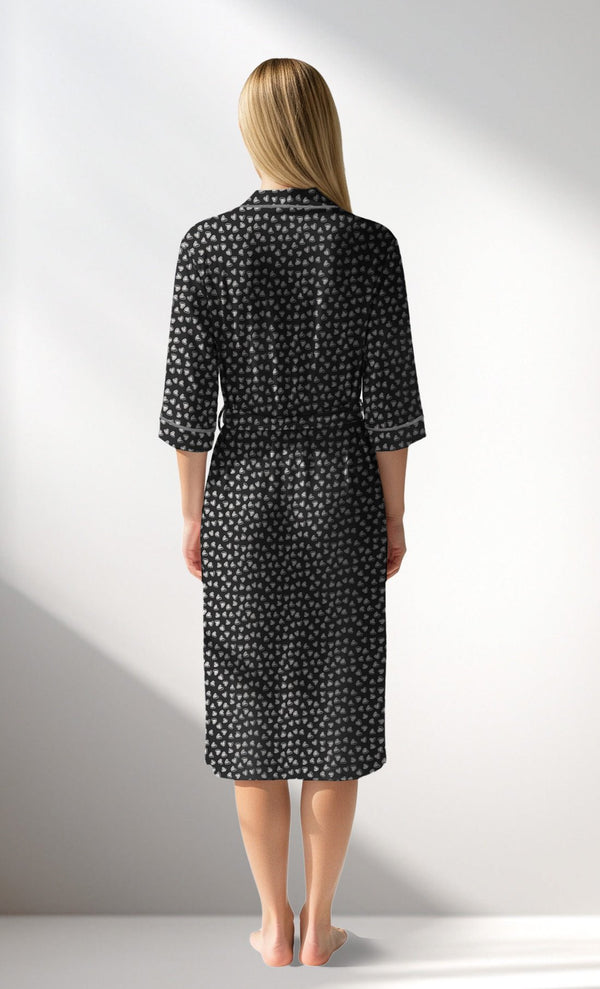 Woman Supreme TinyHearts Dressing Gown - VienettaROTASYON