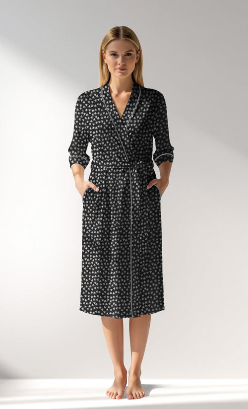 Woman Supreme TinyHearts Dressing Gown - VienettaROTASYON