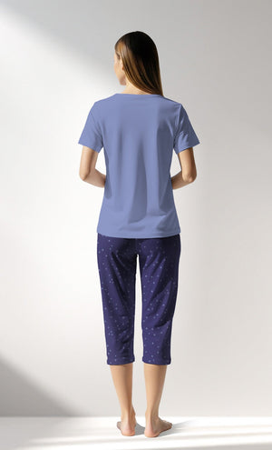 Woman Supreme PurpleStar Capri Set - VienettaB - 16 - 3925