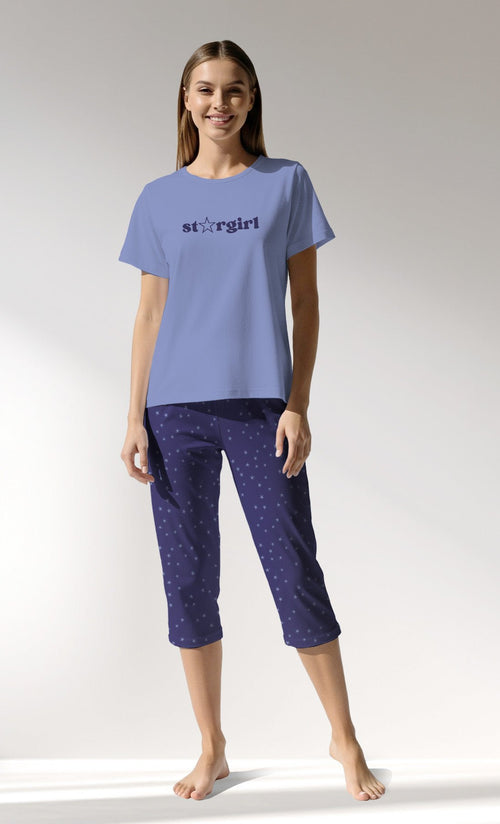 Woman Supreme PurpleStar Capri Set - VienettaA - 19 - 3947