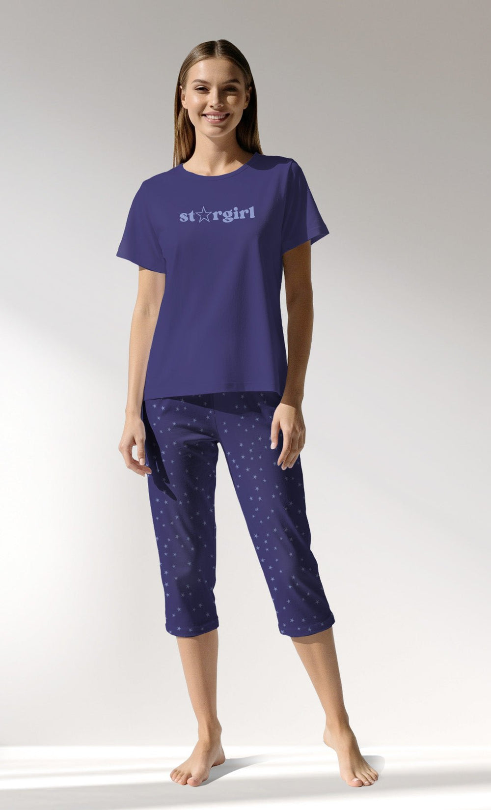 Woman Supreme PurpleStar Capri Set - VienettaA - 19 - 3947