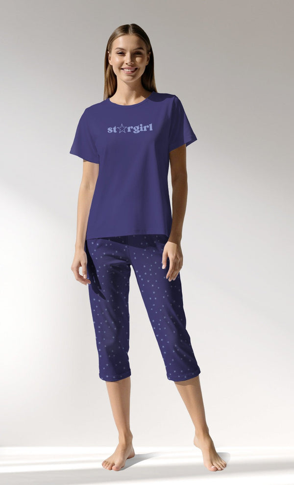 Woman Supreme PurpleStar Capri Set - VienettaB - 16 - 3925