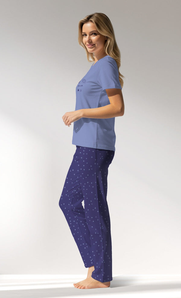 Woman Supreme PurpleStar Pyjama Set - VienettaB - 16 - 3925