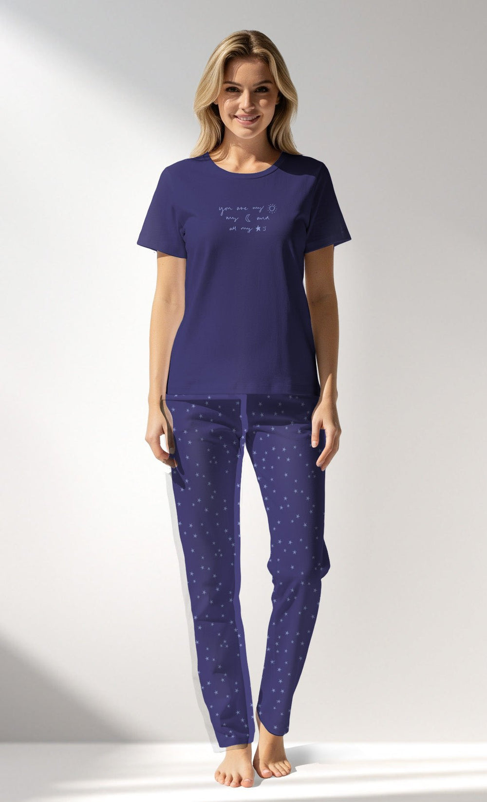 Woman Supreme PurpleStar Pyjama Set - VienettaA - 19 - 3947