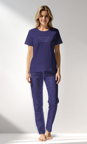 Woman Supreme PurpleStar Pyjama Set - VienettaB - 16 - 3925