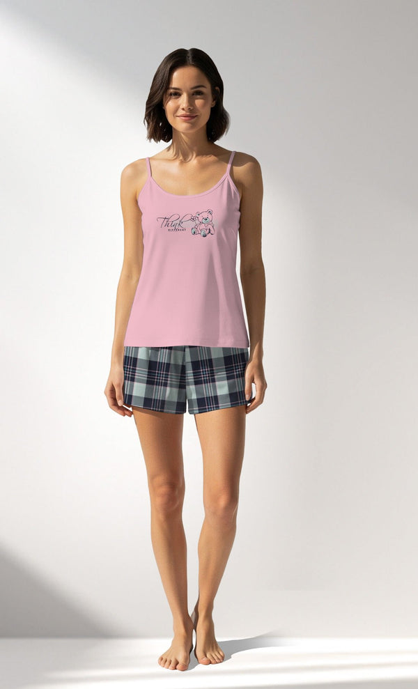 Woman Supreme JustEnjoy Thin Strap Short Set - VienettaB - 13 - 1906