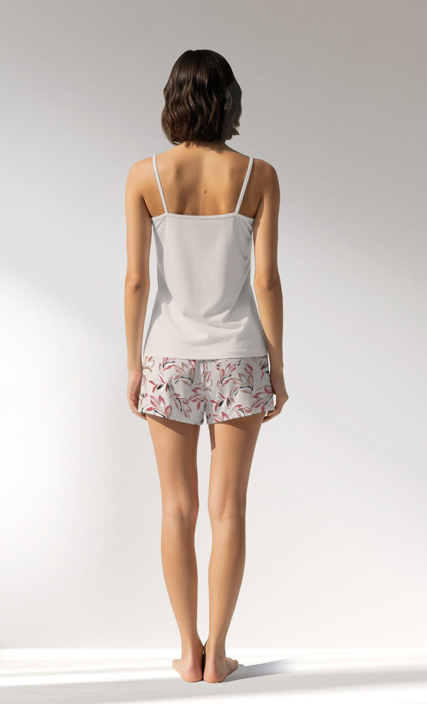 Woman Supreme ElegantLeav Thin Strap Short Set - VienettaB - 16 - 1431