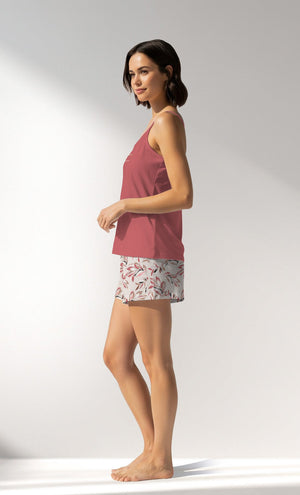 Woman Supreme ElegantLeav Thin Strap Short Set - VienettaB - 16 - 1431