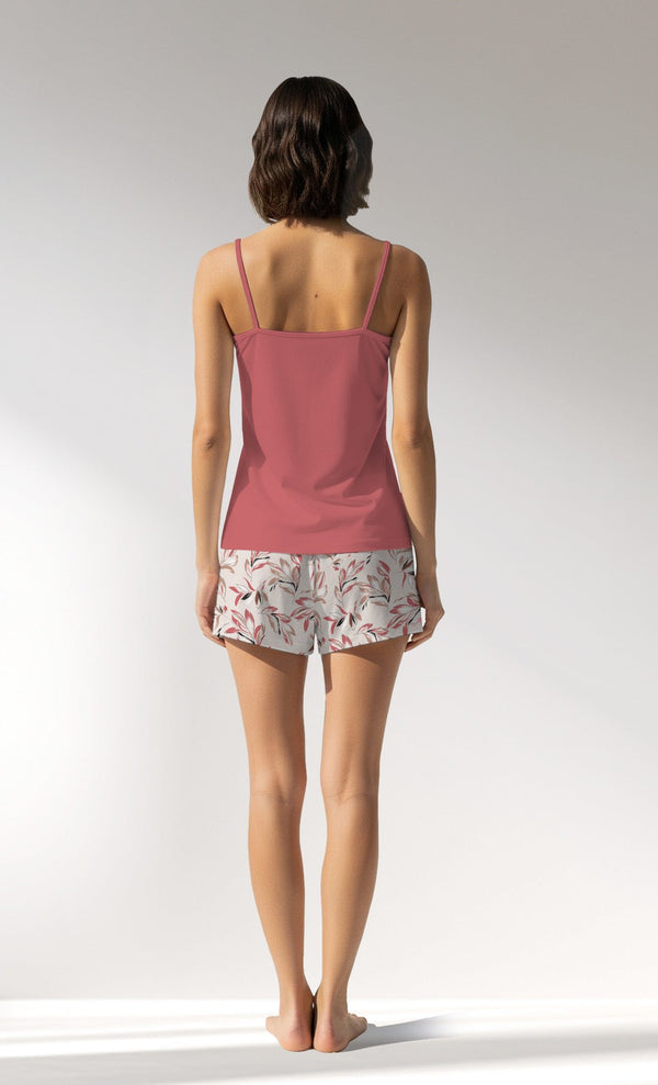 Woman Supreme ElegantLeav Thin Strap Short Set - VienettaB - 16 - 1431